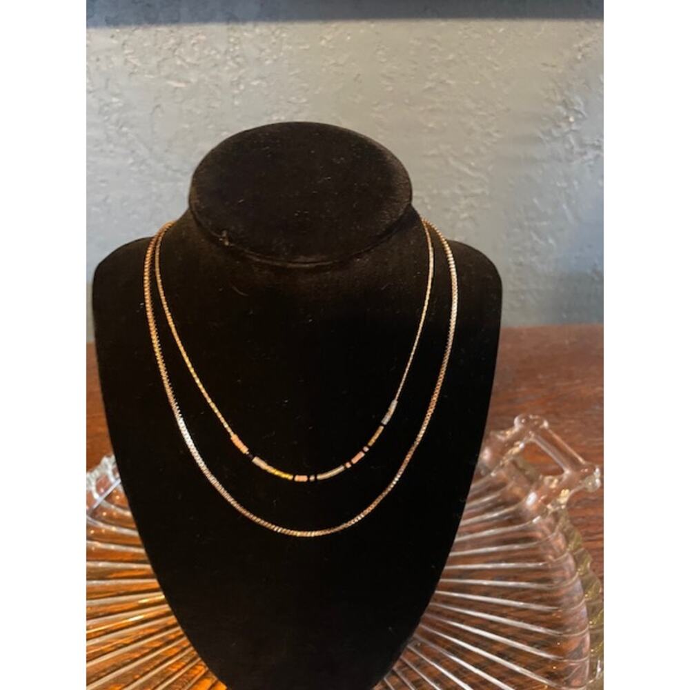 Treasure &  Bond‎ Rose Gold Tone Double Chain Necklace (15” / 17”) NWT